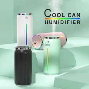 Humidifiers Portable 220ml Electric Air Humidifier Aroma Oil Diffuser USB Cool Mist Sprayer Purifier with Colorful Night Light for Home Car YQ240122