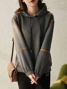 Women's Hoodies Plain Sweatshirt Pullovers Hooded Loose Baggy Top Woman Clothing E Autumn And Winter M Novelty On Promotion Goth