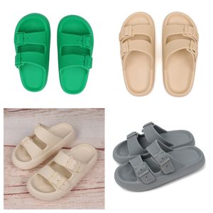 Summer New Leisure Platform Slippers for Men Women Anti slip Sandals Leather Super Soft Bottom Flat Shoes Outdoor Beach Slippers