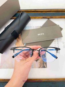 Designer modeglasögon för kvinnor och män online -butik DITA -modell: DTX535 Titanium Metal Mirror Frame Transparent Lens med presentförpackning Wal3