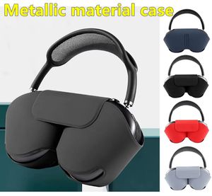 Metal case For airpods max pro 2 3 Headband Headphone Accessories Transparent Solid Silicone Waterproof Protective case airpod Max Headphones cover Case