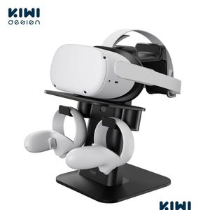 Szklanki 3D Kiwi Projekt Ulepszony zestaw słuchawkowy VR stojak na stojak VR i mocowanie uchwytu kontrolera dla OCUS QUART 2HTC Vive 221025 Drop de Dhda9