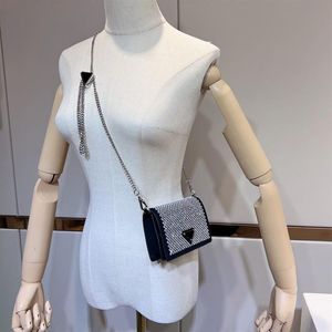 Crossbody مع أكياس بلورات حزام الكتف الجديدة ، فإن حقائب حقيبة Carder Handgle Wallet Wallet Designer Cross Body Budse296J