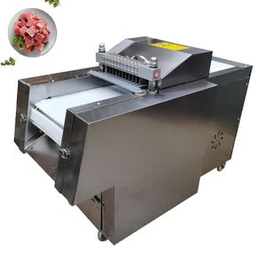 Fatiador de carne congelada comercial, cortador de cubos de frango, bife, máquina de corte automática, máquina de cortar carne