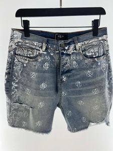 Summer Men's Designer Luksusowe spodnie Demin Shorts ~ US rozmiar szorty ~ Tops Wysokiej jakości designerskie spodnie Demin Shorts