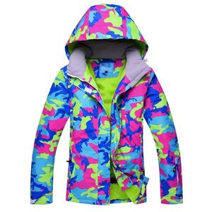 Jaquetas femininas jaquetas de esqui inverno ao ar livre casacos quentes à prova dwindproof água vento feminino esqui e snowboard jaqueta engrossar velo esporte casaco