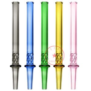 Latest Vortex Twist Colorful Pyrex Glass Pipes Filter Handpipes Cigarette Holder Dabber Tips Portable Innovative Smoking Oil Rigs Straw Hand Tube DHL