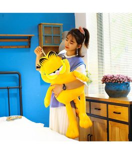 Sarı kedi peluş oyuncaklar 40 cm ayakta duran kedi doldurulmuş hayvan peluş bebekler Yumuşak Huggable Yastık Festivali Çocuklar İçin Hediyeler Yetişkinler