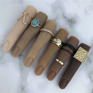 Costume Accessories Practice Hand Silicone Fingers Deep Slot Nail 10mm Art Training Flexible Wired Poseable Manicure Tools