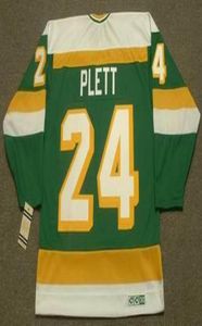 Personalizzato Uomo Gioventù donna Vintage 24 WILLI PLETT Minnesota North Stars 1983 CCM Hockey Jersey Taglia S5XL o personalizzato con qualsiasi nome o numero1387273