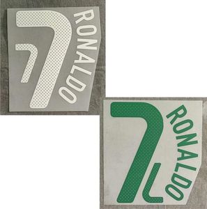 2010 7 Ronaldo Nameset Impressão do nome Número Ferro na transferência Badge4485514