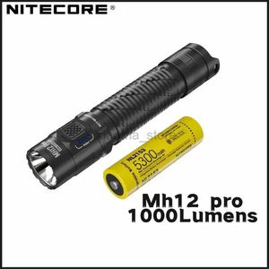 Ficklampor Nitecore MH12 Pro USB-C Uppladdningsbar kompakt ficklampa 3300 lumen Lantern Emergency Tactical Torch Handljus med NL2153HP 240122