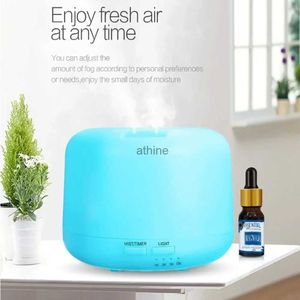 Fuktare Essential Oil Diffuser Ultrasonic aromaterapi Doftande förångare timing och vattenlös auto off luftfuktare 500 ml för hem YQ240122