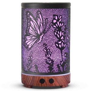 Luftfuktare aroma diffusor liten skrivbordsfuktare atomizer eterisk olja diffusor-lavender mönster us plug yq240122