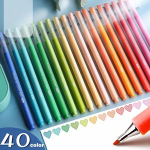 Conjunto de canetas de gel multicoloridas, 10 peças, macaron, sal doce, cor retrô, boligrafo, marcação de conta manual, arte kawaii, papelaria