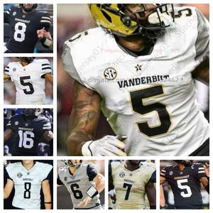 Vanderbilt Commodores Football Jersey NCAA College Personalizado Homens Mulheres Juventude Kalija Lipscomb 7 Cam Johnson 48 Andre Mintze 74 Chris Williams 2 Deuce Wallace