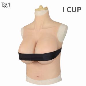 Accessori per costumi Crossdresser Forme del seno grandi I Cup Tette cadenti finte Tette in silicone per Trans Transgender Cosplay Petto femminile Sissy