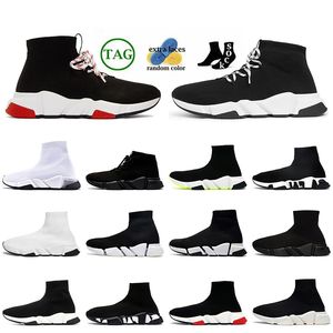 Rubber Speeds 2.0 Red White Black Bottoms Womens Mens Designer Casual Socks Shoes Wholesale OG Sneakers Knit Trainers Platform Loafers Runners Size 36-45