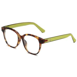Mens solglasögon designer klara solglasögon kvinnor runda ram svart leopard tryck mode lunett randiga solglasögon mode klassisk daglig enkel hg103