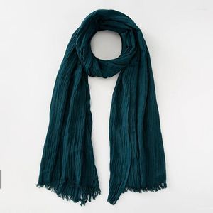 Sciarpe Sciarpa di cotone antirughe di grandi dimensioni Foulard in materiale rayon semplice Avvolgente caldo Pashmina invernale