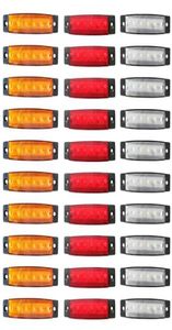 Emergency Lights 10pcs 12V 24V LED Side Marker Car External Warning Tail Light Signal Brake Lamps For Truck Trailer Lorry Bus2418162