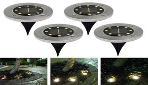 Solenergi Ground Light Waterproof Garden Pathway Deck Lights med 8 lysdioder Solarlam