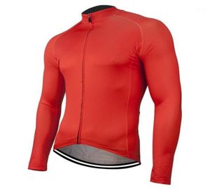 2020 Men Cycling Jersey Long Sleeve Rower Mtb Road Mountain Race Tops Rower Shirt Odzież Czerwony Czerwony Orange Blue13165106