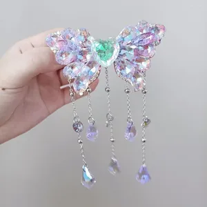 Hair Clips Crystal Type Of Butterfly Tassel Spring Clip Senior Fashion Sense Court Wind Restoring Ancient Ways Headwear