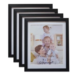 Giftgarden 8x10 набор деревянных фоторамок для украшения стены Po рамка черные аксессуары для украшения дома ПВХ передний набор 41015631