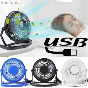 مراوح كهربائية قوية للرياح USB Silent Fan Desk Cooler لجهاز الكمبيوتر المحمول كمبيوتر Desktop PC Ofiice Summer Cooling Fans 4 Blade Rotatable USB mini fanl240122