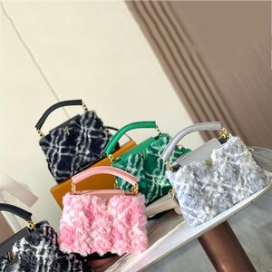 handbags designer bag high quality Short soft fur shoulder bags designers woman Fashion Crossbody bag luxury Mink fur 22668
