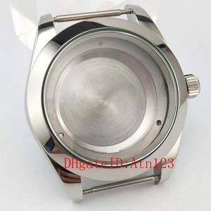 40mm silver rostfritt stål handledsavägg fall fit eta2836 miyota 8205 8215 821a mingzhu dg2813 3804 rörelse p707193i