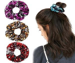 Sequin Scrunchie Glitter Saç Bağlar Kızlar At kuyruğu Sahipleri Halat Elastik Saç Bantları Kadınlar İçin Scrunchies Saç Aksesuarları 50PCS5029518