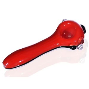 4,5 tum röd Pokeball Glass Oil Burner Pipe Dry Herb Tobacco Hand Spoon Pipes Pokeflute Monster Tube Combo Bowls