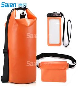 Sacos secos à prova d'água, sacos de compressão flutuantes, mochilas de equipamento para caiaque, acampamento, capa de telefone bônus e bolso tool3234934