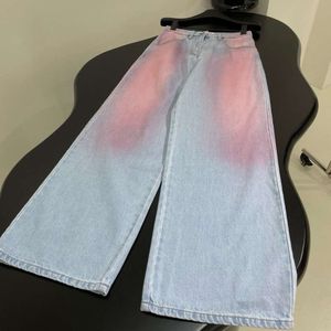 Designer 23 Autumn/Winter New Niche Design Trendy Brand Gradient Denim Jeans Washed Tie Dyed Fashionable And Versatile