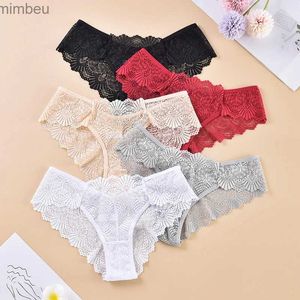 Sexy conjunto 2/3 pçs/set calcinha de renda sexy feminina cor pura cuecas transparentes de alta qualidade bordado feminino cintura baixa oco para fora roupa interiorl240122