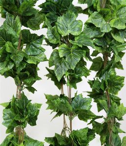 人工植物12pcs植物植物人工花シルクグレープ葉ぶら下げ飾り飾りフェイクブドウの結婚式の飾りホーム2853044