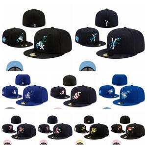 Nuove taglie calde Fit Baseball M LB Snapbacks da calcio Designer Cappello piatto Berretti in rete di cotone con ricamo regolabile attivo Tutte le squadre TAGLIA 7-8