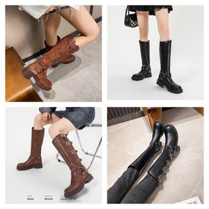 Сапоги брендового дизайна Tabi, женские кожаные осенние туфли на высоком массивном высоком каблуке с раздельным носком, Botas 36–43