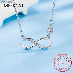 Collares pendientes Plata de Ley 925 joyería fina mejor amigo para siempre infinito amor collares pendientes para mujeres regalos cadena de plata YQ240124