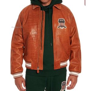 Alligator Ziarna Orange Bomber Kurtka USA Rozmiar Avirex Casual Athletic Gruba owczarek garnitur chłodny