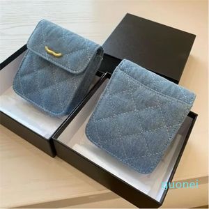 Designer -moda sacos bolsas carteira bebê azul casual denim carteiras embreagem bolsas para charme mulheres 2024