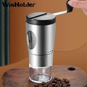 Mills Winholder Manual Coffee Grinder Coffee Beans Mill Conical Burr Grinder Machine for Kitchen Home Travel Portable Stainless Steel