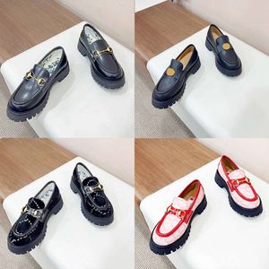 Designer Office Shoe Oxford Shoes Women Loafers Chunky Rubber Party Wedding Shoe 500