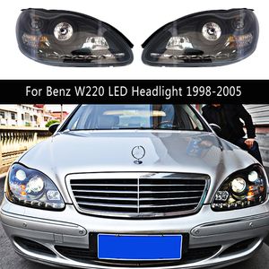 Front Lamp For Benz W220 S280 S320 S500 S600 LED Headlight 98-05 Car Accessories DRL Daytime Running Light Streamer Turn Signal Indicator