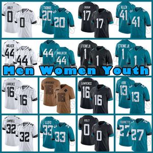 44 Travon Walker 16 Trevor Lawrence Football Jerseys Travis Etienne Josh Allen Ridley Jaguarss K'Lavon Chaisson Evan Engram Devin Lloyd Tyson Campbell Luke Fortner