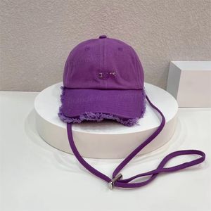 Nya mäns designer baseball cap kvinnor hink hatt för sommar högkvalitativ mode lila fällbar stor fedoras lyxiga kasquette utomhus strand solskade solbrimhattar