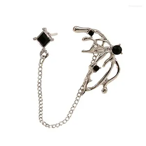 Orecchini a bottone 1 pezzo clip a farfalla moda coreana per donna ragazza piercing nero 2024 goccia di gioielli