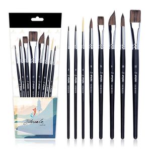 Supplies Eval Paint Brush Animal Hair Watercolor Brushes Set Acrylic Art Brushes with Tube for Artist Drawing Gouache Art Supplies